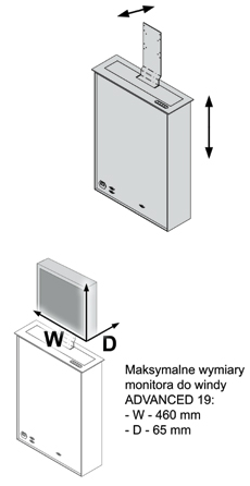 Winda LCD ADVANCED LCD lift 19 VIZ-ART