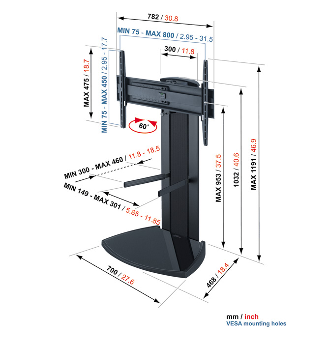 Stojak TV EFF 8340 Vogels