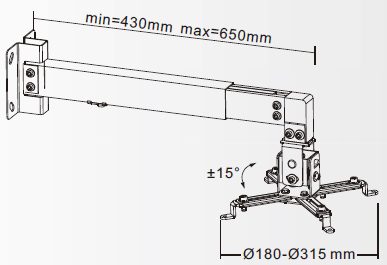 Monta cienny projektora LC-P1 650