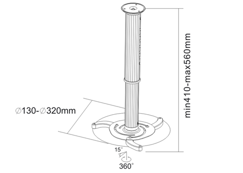 Monta sufitowy projektora LC-P2 560