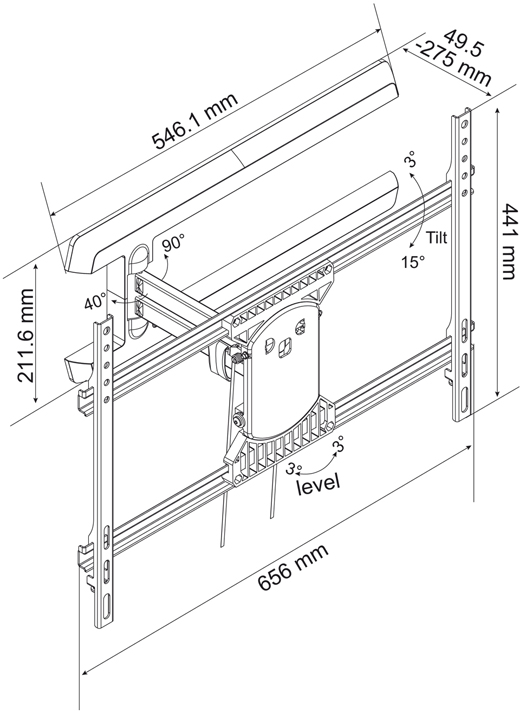 Uchwyt Vivanco MS6550 30668 TITAN 2