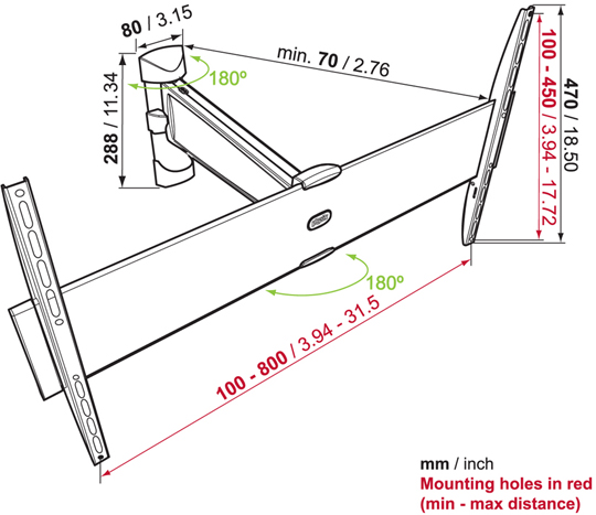 Uchwyty do TV LCD PHW300L Physix Vogels