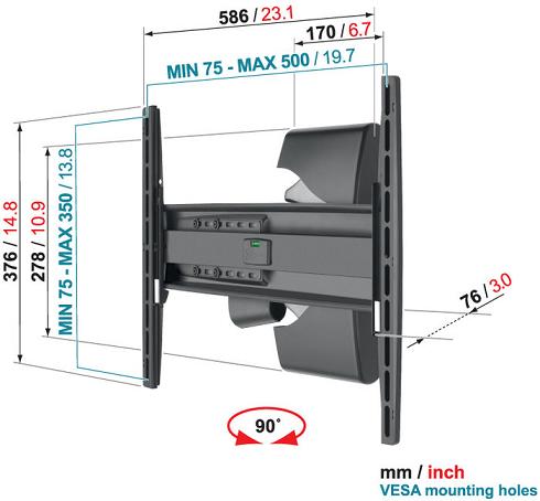 Uchwyt Vogels EFW8225 - Uchwyty cienne TV