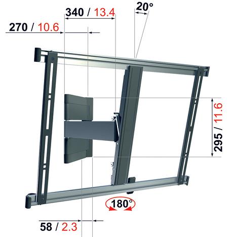 Uchwyt Vogels THIN 345 2 - Uchwyty cienne TV